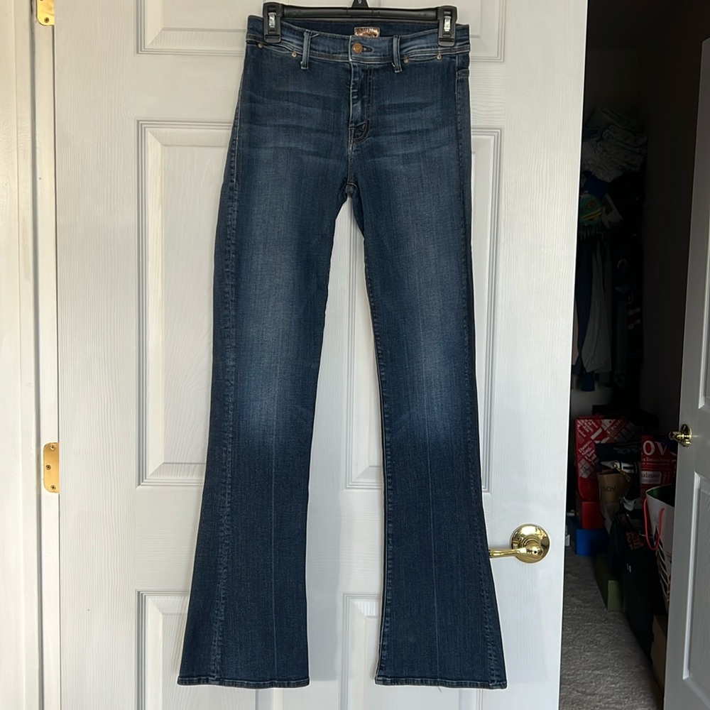 MOTHER Dark Wash Flare Jeans - Blue